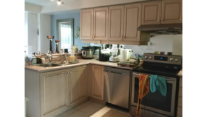 before refacing sink side