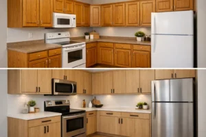 Read more about the article How to Modernize Oak Cabinets
