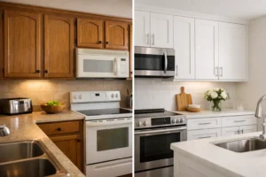 Read more about the article Kitchen Cabinet Refacing Before and After